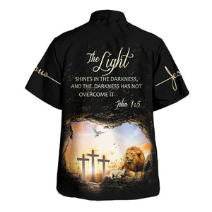 Jesus The Light Shines In The Darkness Hawaiian Shirt