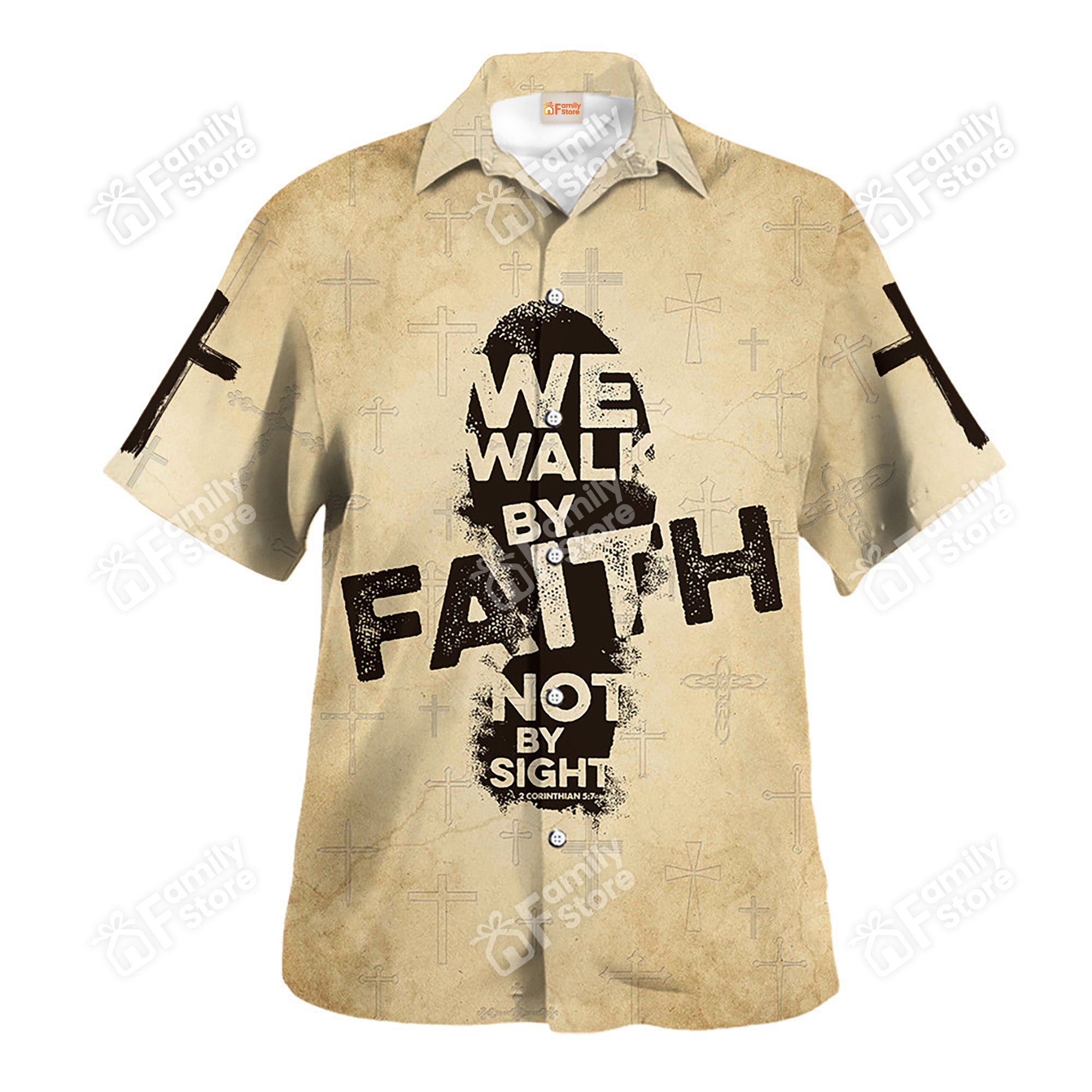 Jesus We Walk By Faith Not By Sight Hawaiian Shirt