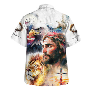 Jesus With Animal Colorful Hawaiian Shirt