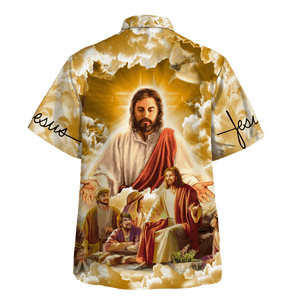 Jesus in the Heaven Hawaiian Shirt