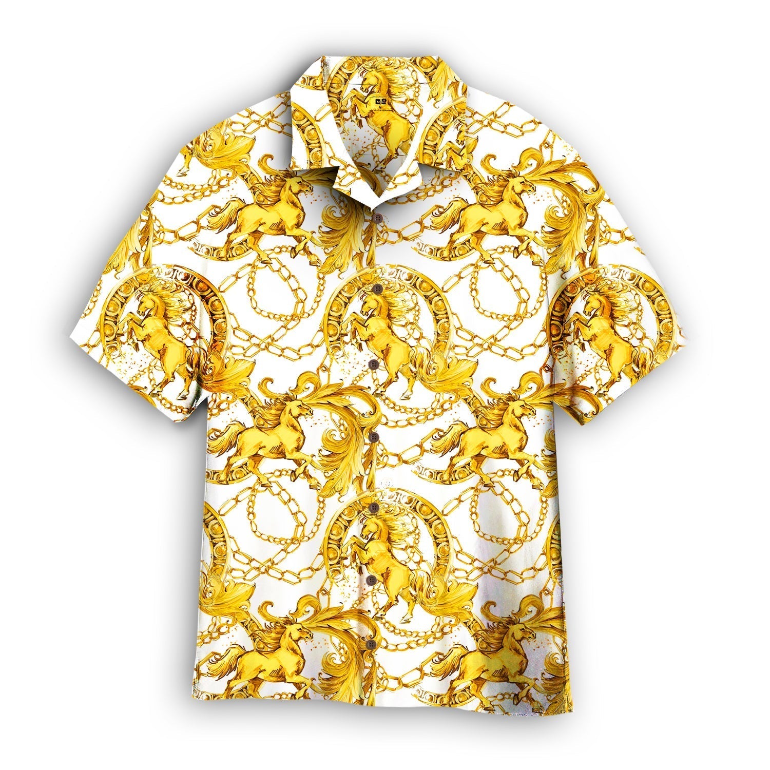 Kentucky Derby Golden Horses Hawaiian Shirt For Men, Women