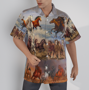 Kentucky Derby Running Horses Race Track Hawaiian Shirts For Men, Women