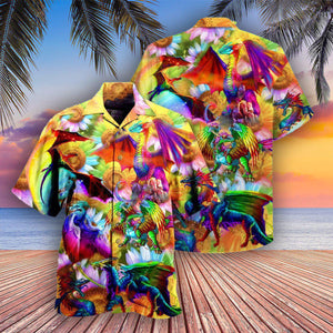 LGBT Dragon Keep Calm And Pride On - Hawaiian Shirt