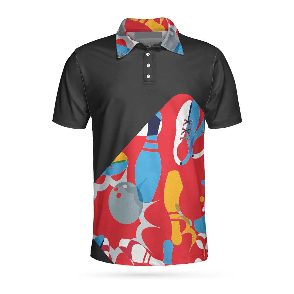 Life Is Like A Bowling Ball Colorful Tenpin Bowling Polo Shirt For Men
