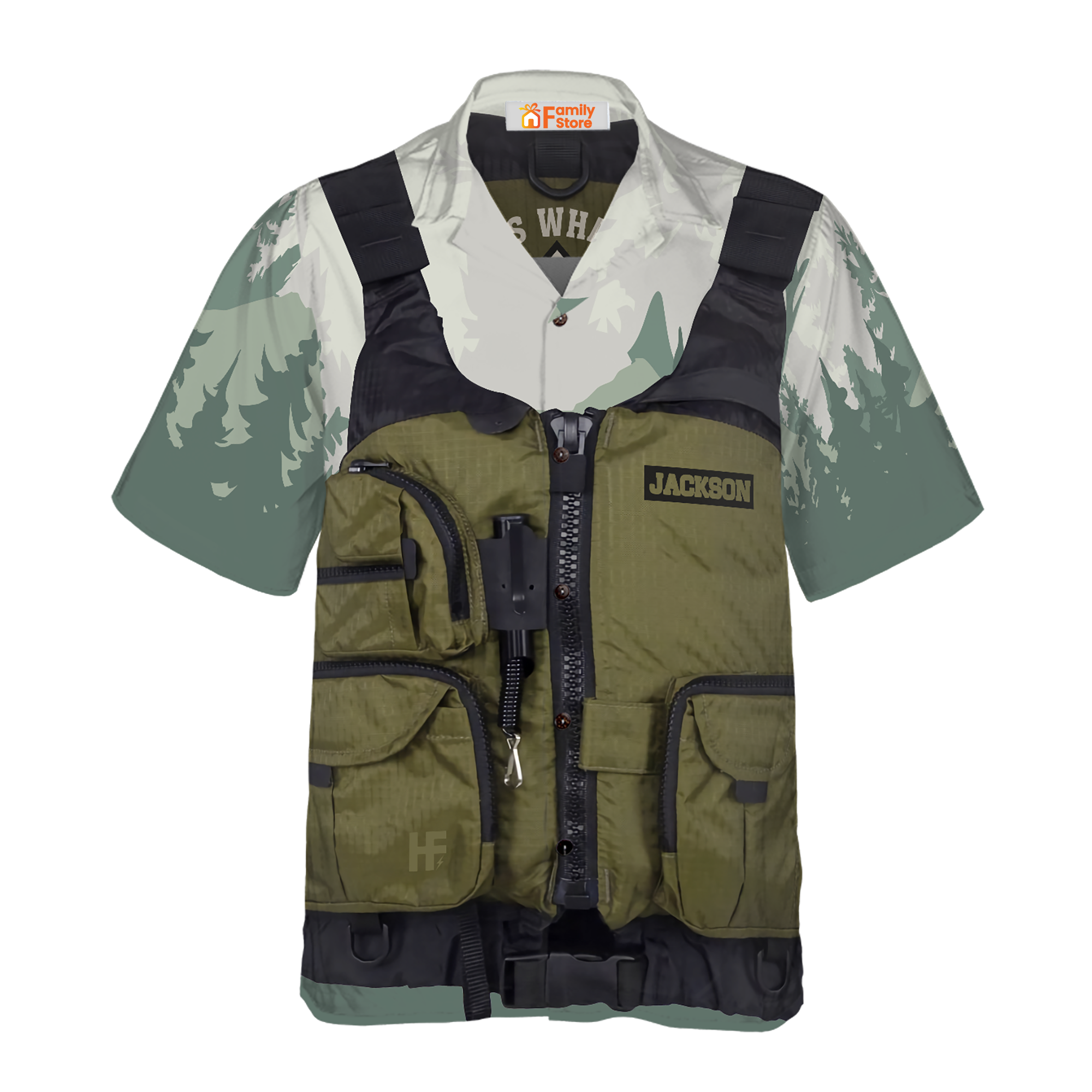 Life Vest Kayak & Fishing Custom Hawaiian Shirt