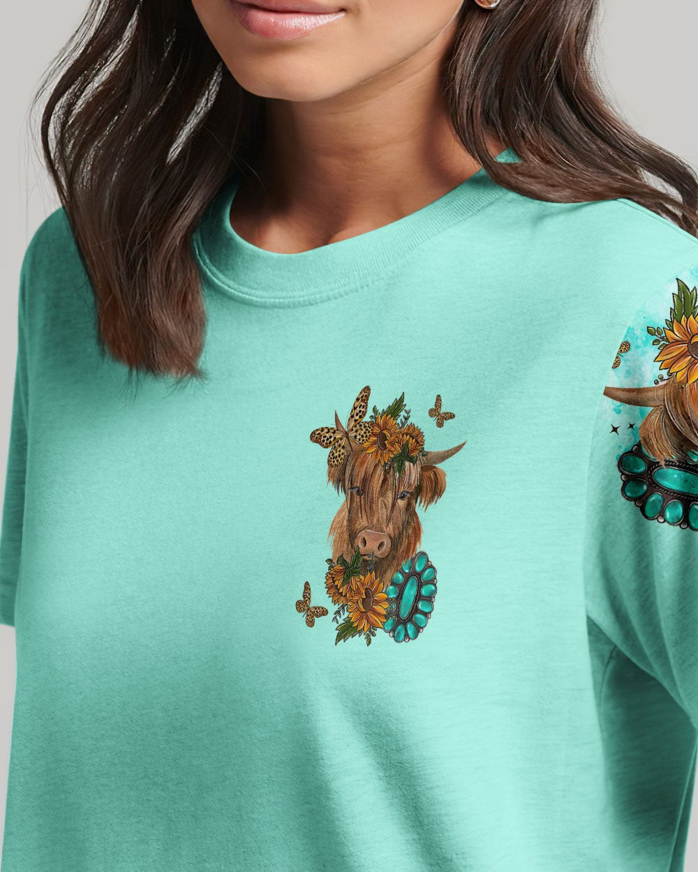 LivingLifeSomewhereBetweenJesusCow Women_sAllOverPrintShirt_3