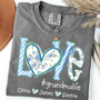 Love grandmalife Personalized Grandma Shirt Floral Print Comfort Colors Tee Custom Grandmother Gift with Grandkids Names_Pepper_S 1 YLt0r