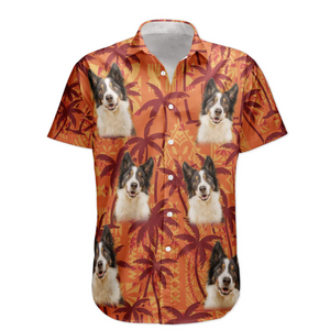 Custom Photo Pet Funny With Tropical Palm Trees - Gift For Dog Lovers - Personalized Hawaiian Shirt