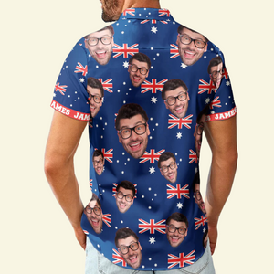 Custom Photo Australia Day Flag - Personalized Hawaiian Shirt