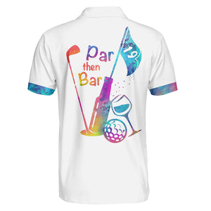 Water Color Par Then Bar Women Golf Apparel Polo