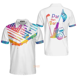 Water Color Par Then Bar Women Golf Apparel Polo