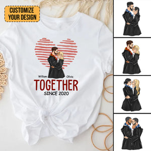 Wizard Couple Together Since - Personalized Matching Couple Shirts - CL20 PT