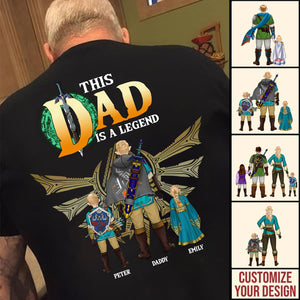 This Dad Is A Legend Zelda - Gift For Dad, HusbandFather's Day - Personalized TShirt CL07