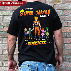 Dragon Ball Our Super Saiyan Dad And His Sidekicks - Gift For Dad, Father's Day - Personalized TShirt CL03