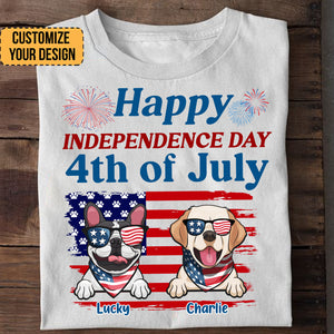 Happy Independence Day Woof Woof - Gift For Pet Lovers - Personalized TShirt