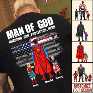 The Man Of God The Husband, Dad, Protector And Hero - Gift For Father's Day