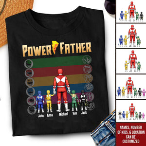 Power Rangers Father Is Number 1 - Gift For Dad - Personalized TShirt - CL21 NA94