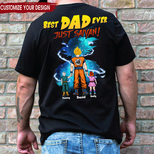 Dragon Ball Songoku Galaxy Blue Just Saiyan Dad - Gift For Dad, Father's Day - Personalized TShirt CL03