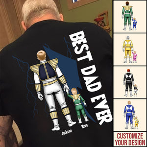 Power Rangers Dad Best Dad Ever - Gift For Father - Personalized TShirt - CL21 NA94