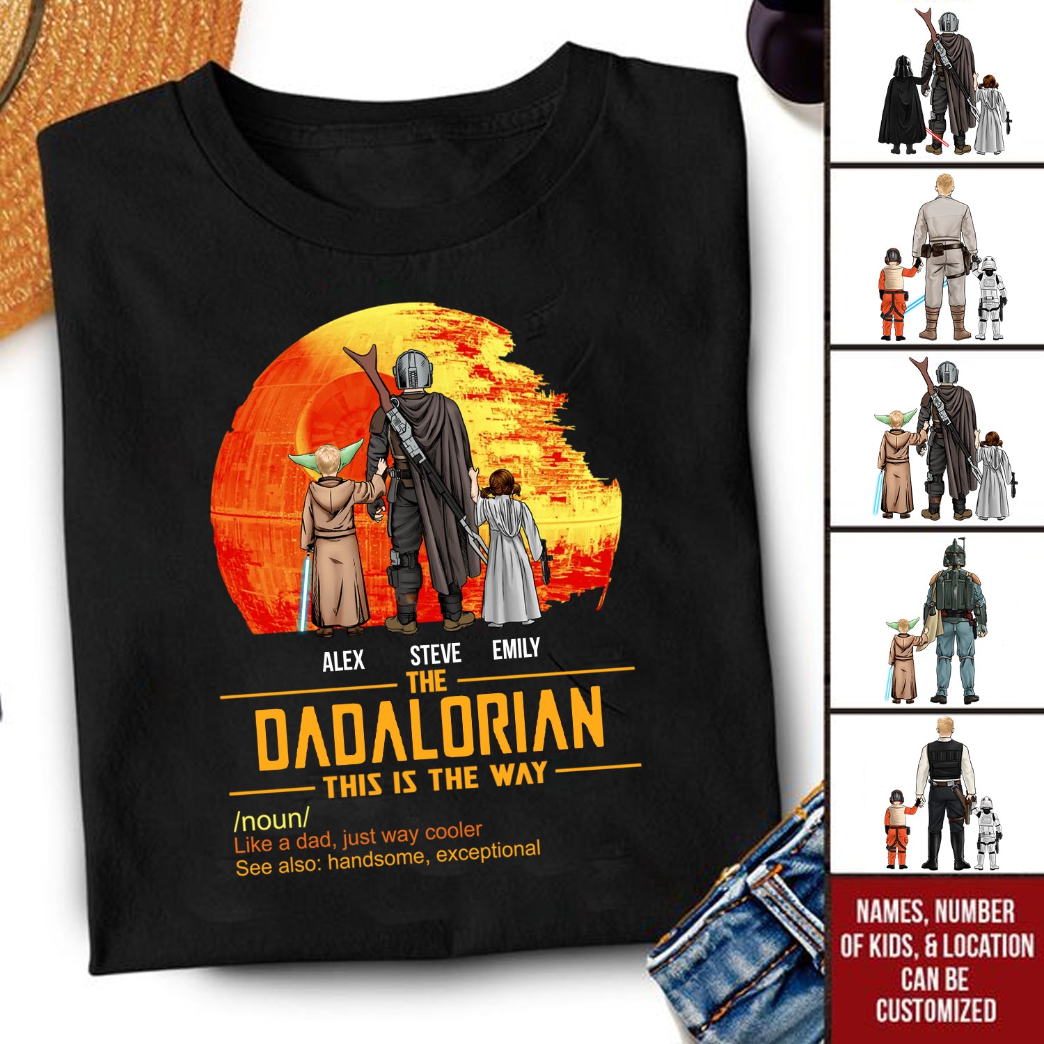 Star War Dadalorian Just Like A Dad But Always Cooler - Gift For Dad, Father's Day - Personalized TShirt CL08