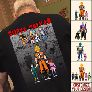 Dragon Ball Saiyan Dad And The Whole Story Behind - Gift For Father's Day - Personalized TShirt