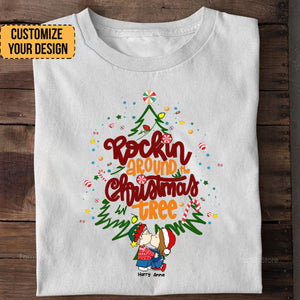 Rockin' Around The Christmas Tree Peanuts - Personalized Shirt - Gift For Couple, Husband Wife, Anniversary, Engagement, Wedding, Marriage Gift - CL45 NH96