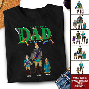 The Legend Of Zelda Dad The Children's Adventures - Gift For Dad, Father's Day - Personalized TShirt CL07