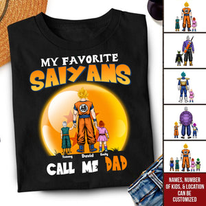 Dragon Ball Dad My Favorite Saiyan Kids Call Me Daddy - Gift For Father's Day - Personalized TShirt CL03