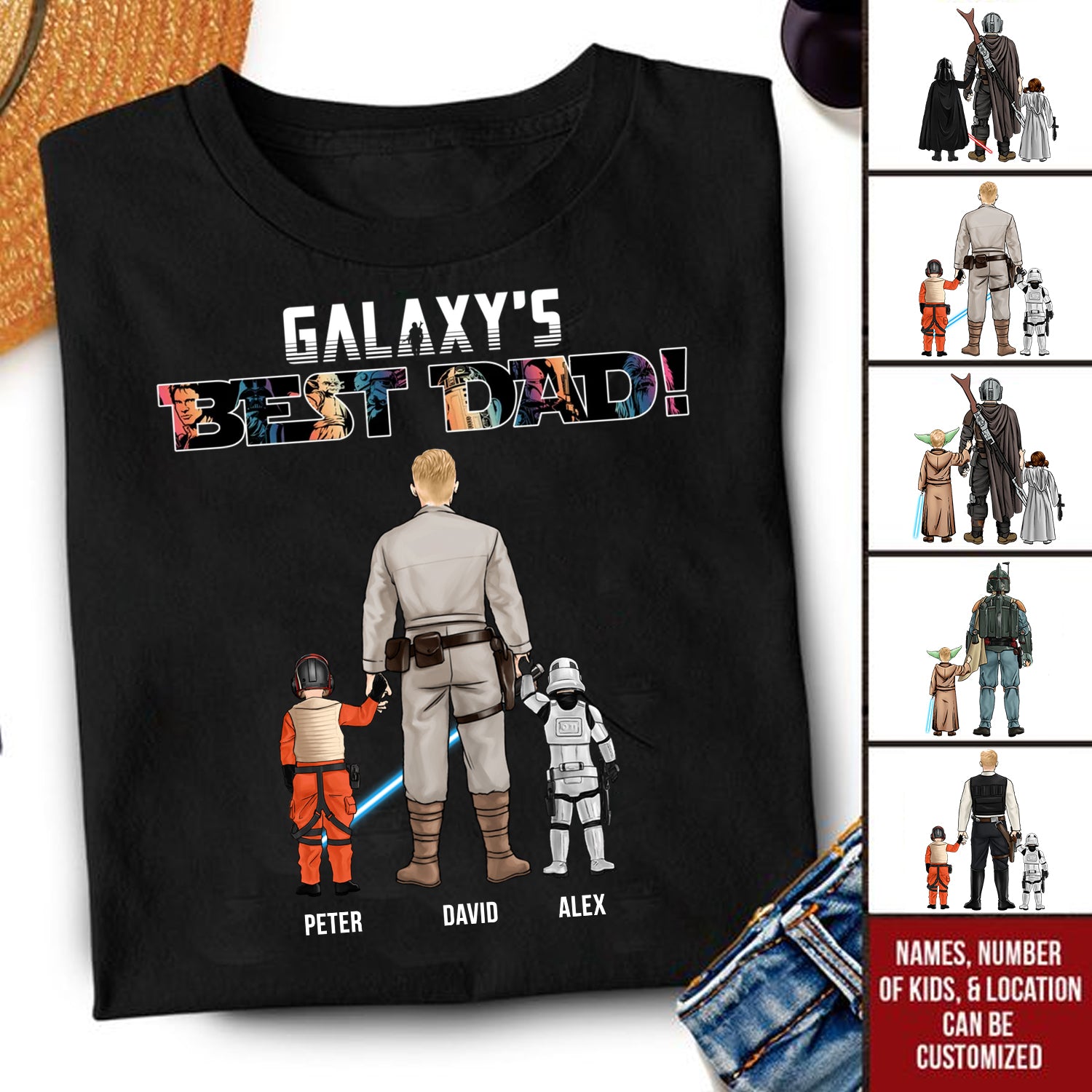 Star Wars Galaxy Best Dad - Gift For Father's Day - Personalized TShirt