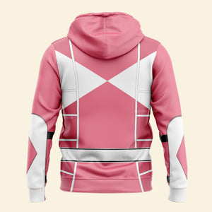 Pink Mighty Morphin Power Ranger Cosplay C2 - Hoodie Set, Sweatshirt, Sweatpants PRHS93