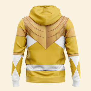 Yellow Ranger Dragon Shield Mighty Morphin Power Ranger- Hoodie Set, Sweatshirt, Sweatpants PRHS27