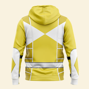 Yellow Mighty Morphin Power Ranger Cosplay C2 - Hoodie Set, Sweatshirt, Sweatpants PRHS94