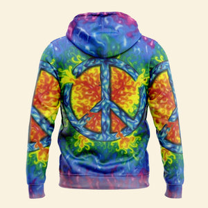 Hippie Peace Energy Symbol - Hoodie For Men, Women