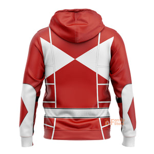 Red Mighty Morphin Power Ranger Cosplay C2 - Hoodie Set, Sweatshirt, Sweatpants | PRHS91