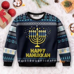 Happy Hanukkah Ugly Christmas Sweater For Men And Women