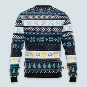 Happy Hanukkah Ugly Christmas Sweater For Men And Women