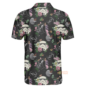 Star wars Pattern Flower Galaxy Polo Shirt - Gift For Fans