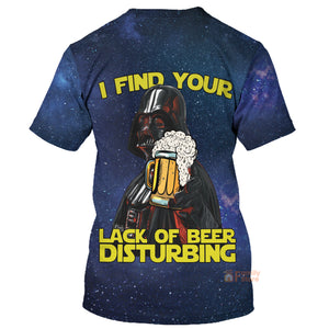 Starwars Your Lack Of Beer Disturbing Cool - 3D T-shirt