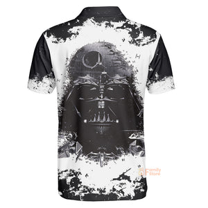 Star Wars Darth Vader Black & White Polo Shirt - Gift For Fans