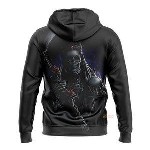 Costume 3D Halloween Skeleton Skull Death Hoodie