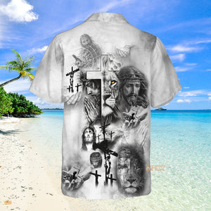 Jesus And Lion Hawaiian Shirt
