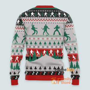 Elvis Presley With Santa  - Ugly Christmas Sweater