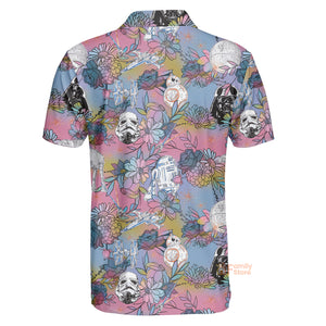 Star Wars Space Flower Colorful Polo Shirt - Gift For Fans