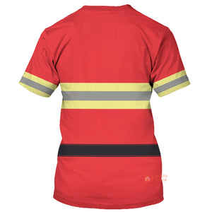 Personalized Firefighter Costume Uniform All Over Print T-Shirts Men & Women