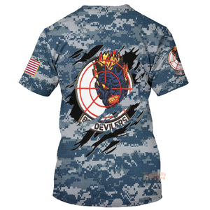 Veterans Fighter Squadron 74 (Vf-74) Bedevilers 3D T-Shirt