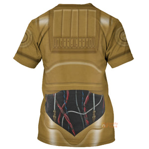 C3PO Star Wars Costume T-shirt For Men