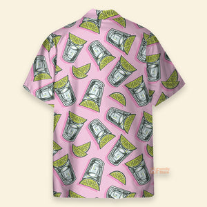 Margarita Cocktail Tequila With Lime Pattern Pink - Hawaiian Shirt