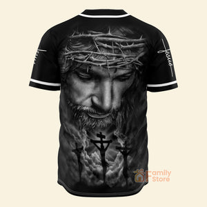 FamilyStore The Savior Jesus Face - Baseball Tee