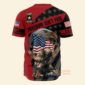 FamilyStore Veteran Freedom Isn't Free Never Forget Memory With Eagle - Baseball Jersey