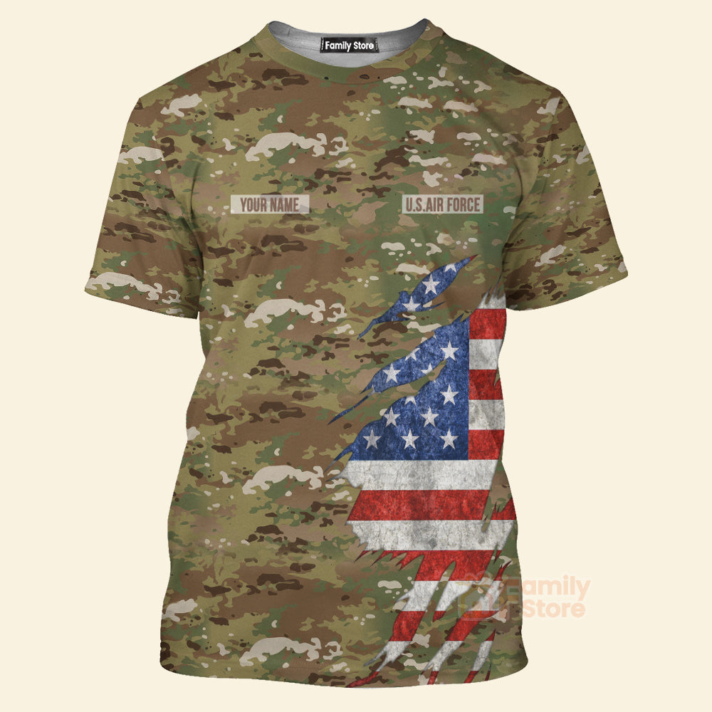 FamilyStore Personalized Veteran US Air Force Airman's Creed 3D T-shirt